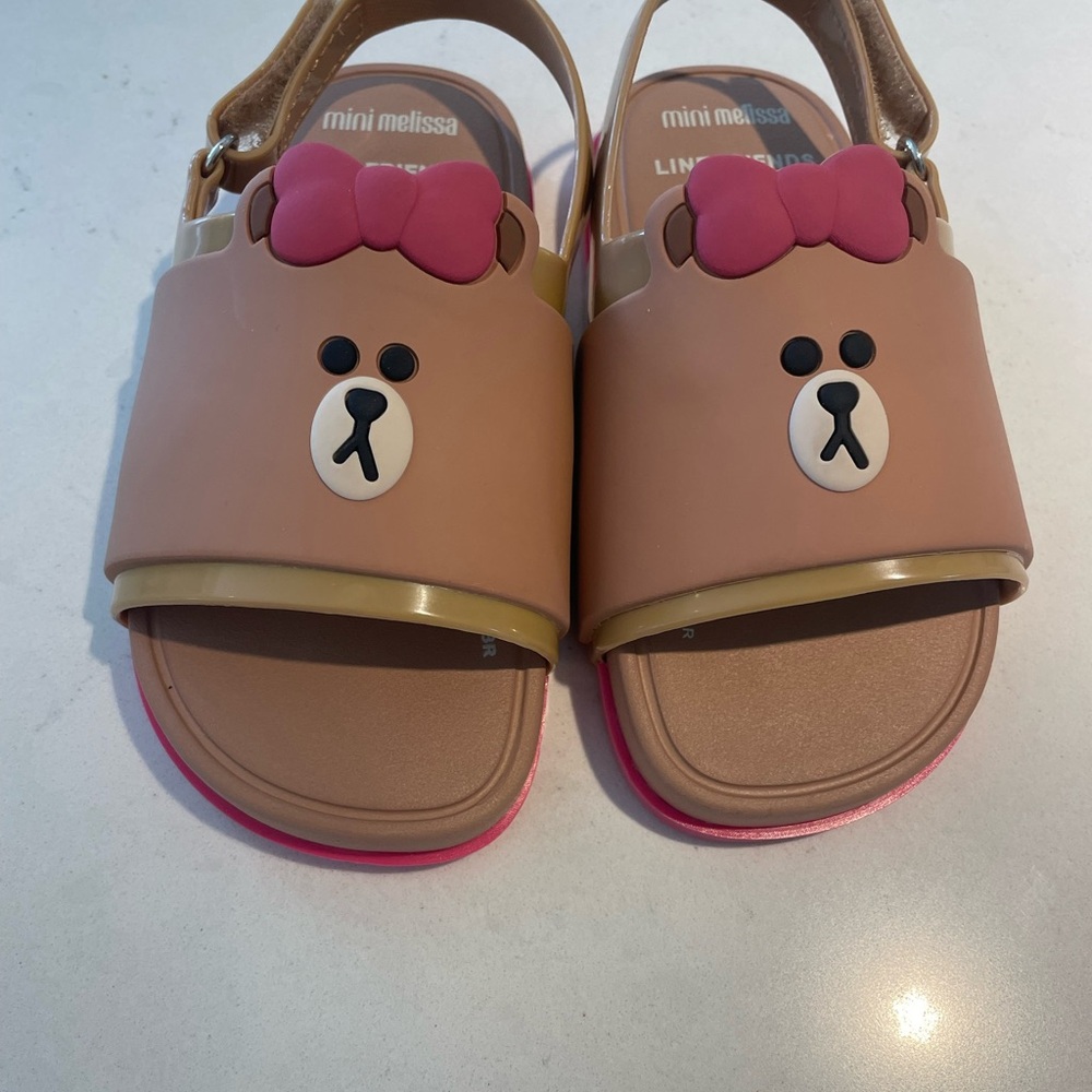 Mini Melissa Line Kids Collab Bear Sandals